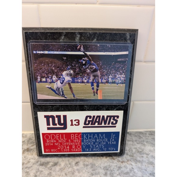 Odell‎ Beckham Jr 2014 AP Offensive Rookie Of The Year Plaque - Picture 1 of 7